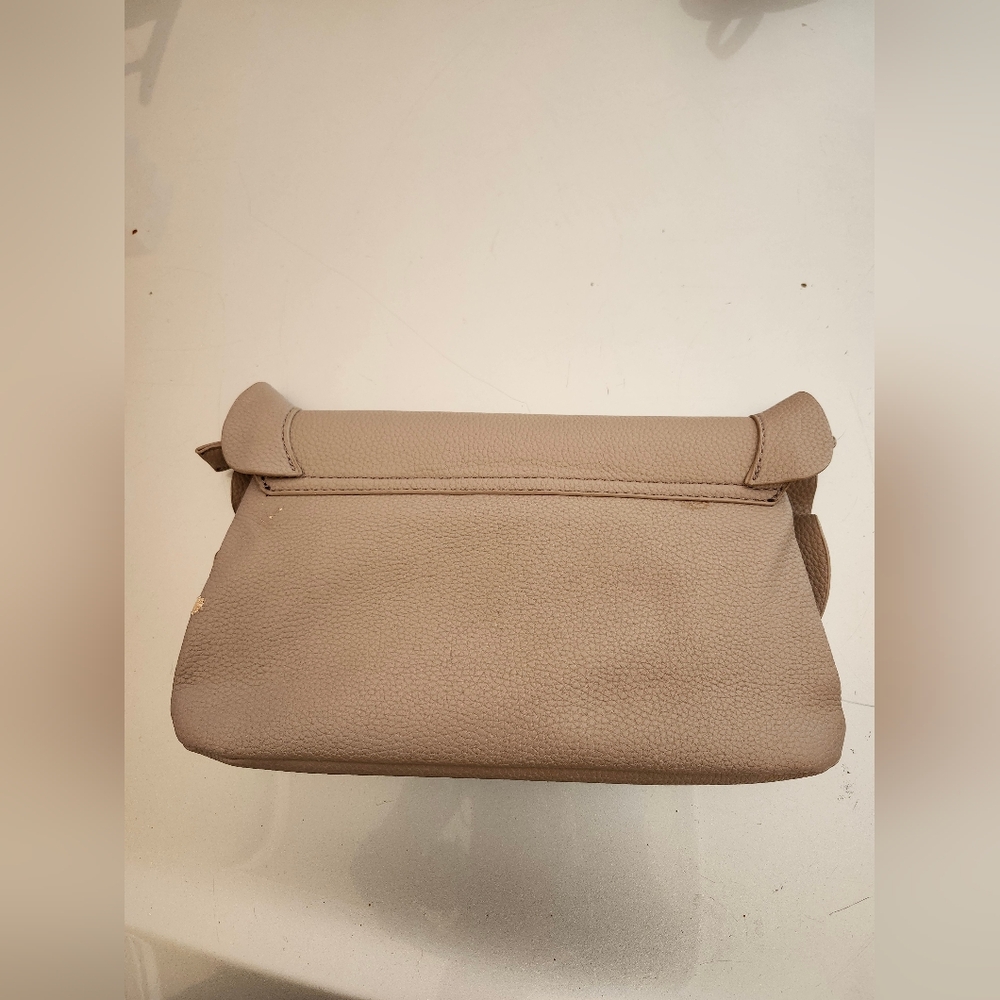 Taupe Color Ruffle Clutch - Picture 2 of 7
